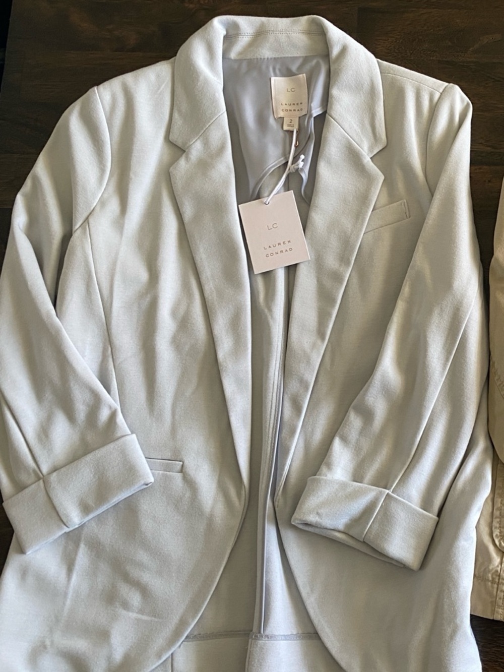 NWT Lauren Conrad blazer.  Very light lilac-ish color.
